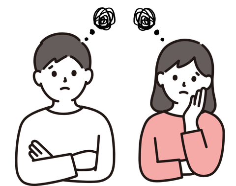 将来に不安を感じる人